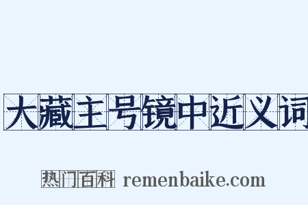 大藏主号镜中近义词是什么意思的图片
